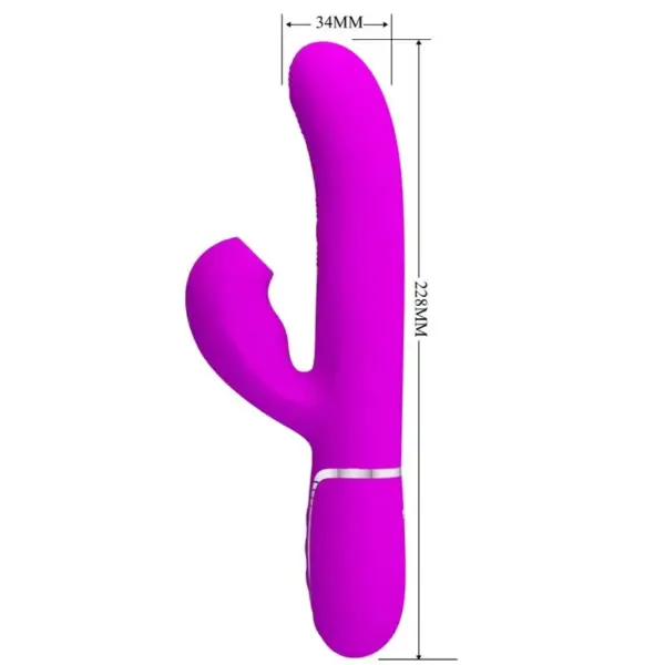 Pretty Love - Vibrador rabbit con licking morado - Imagen 7