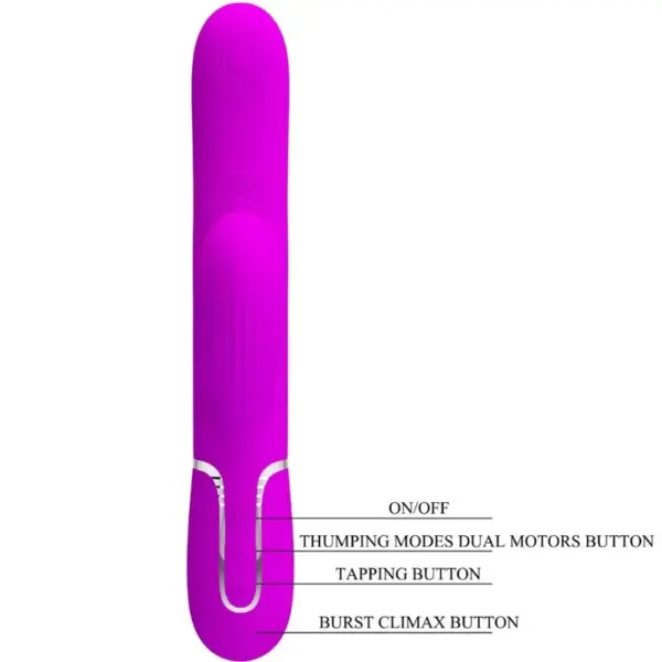 Pretty Love - Vibrador rabbit con licking morado - Imagen 8