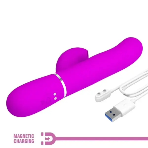 Pretty Love - Vibrador rabbit con licking morado - Imagen 9