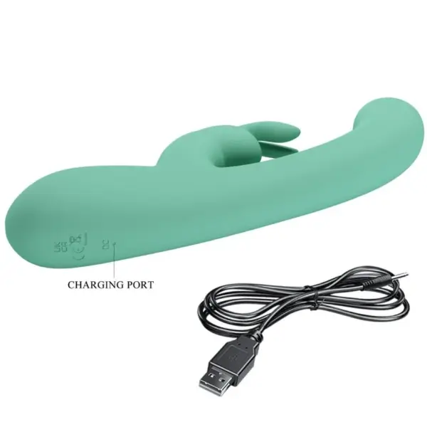 Pretty Love - Vibrador rabbit con punto G verde - Imagen 7
