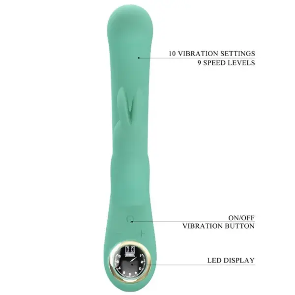 Pretty Love - Vibrador rabbit con punto G verde - Imagen 8