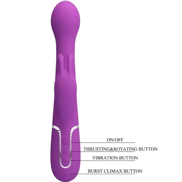 Pretty Love - Vibrador rabbit multifunción 3 en 1 morado - Imagen 6