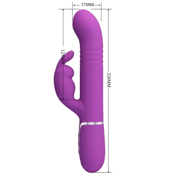 Pretty Love - Vibrador rabbit multifunción 4 en 1 morado - Imagen 5