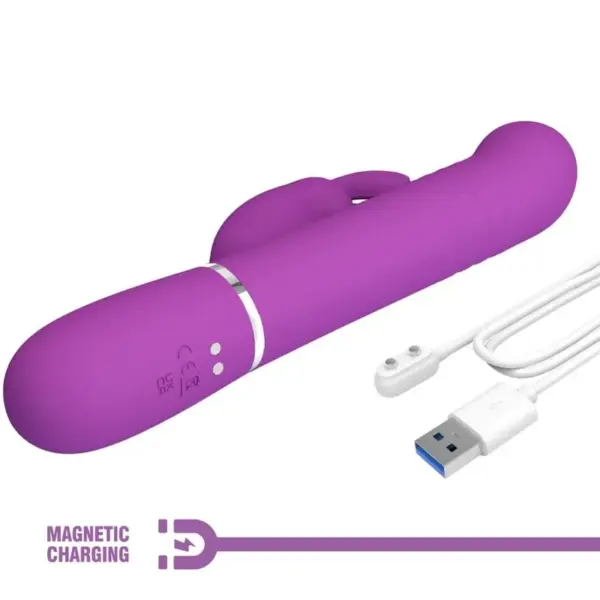 Pretty Love - Vibrador rabbit multifunción 4 en 1 morado - Imagen 7