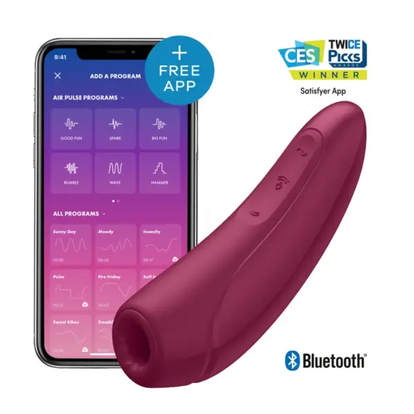 Satisfyer - Curvy 1+ en Rojo Rosado: Placer Orgánico con Tecnología Avanzada