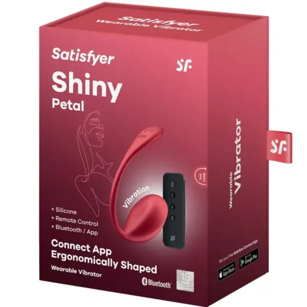 Satisfyer - Shiny Petal Estimulador Punto G Control Remoto Rojo - Imagen 7