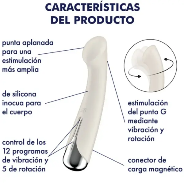Satisfyer - Spinning G-Spot 1 Vibrador Rotador Beige - Imagen 5