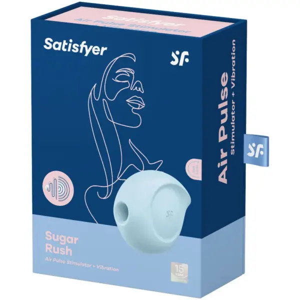 SATISFYER - Sugar Rush Estimulador y Vibrador Azul - Imagen 4