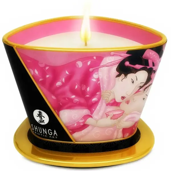 SHUNGA - Mini Caress by Candlelight: Vela de Masaje con Aromas Afrodisíacos