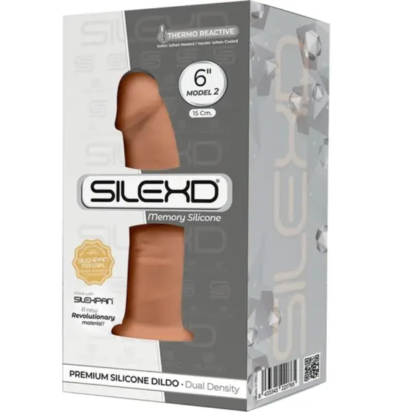 SILEXD - Modelo 2 Pene Realístico Silicona Premium Silexpan Caramelo 15.4 cm - Imagen 3