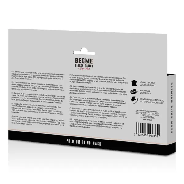 BEGME - Antifaz Elástico de Neopreno Rojo para Juegos BDSM - Imagen 6