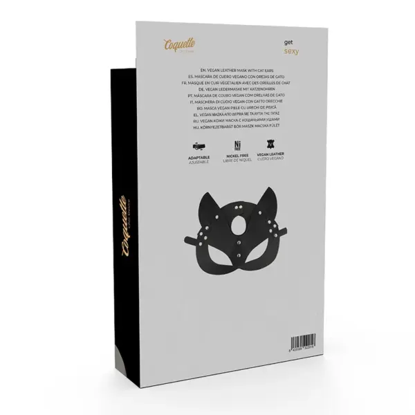 Coquette Chic Desire - Mascara Cuero Vegano con Orejas de Gato - Imagen 6