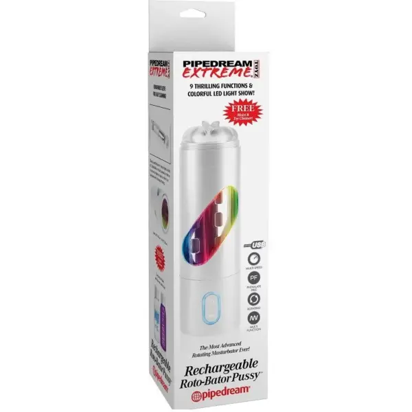 EXTREME TOYZ - Roto Bator USB Masturbador Masculino Vagina - Imagen 6