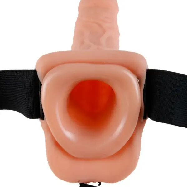 Fetish Fantasy - Arnés Vibrador Hueco con Testículos Man 27.9 cm Natural - Imagen 2