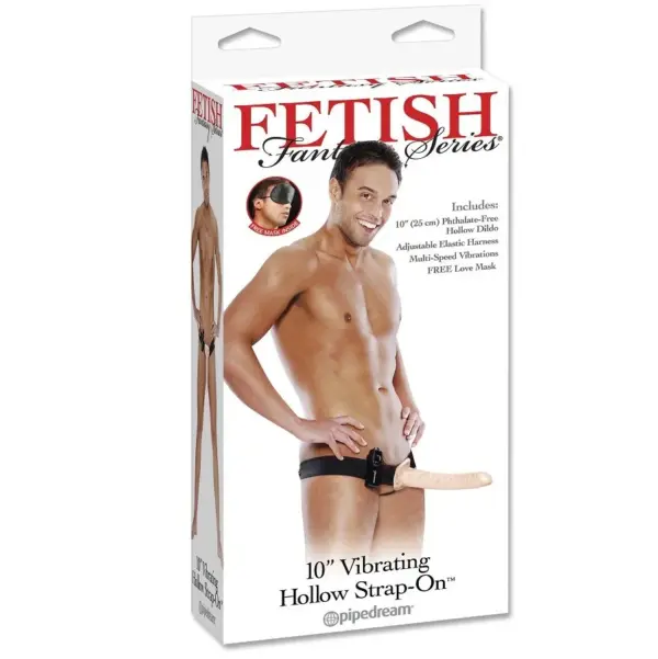 Fetish Fantasy Series - Arnés Hueco Ajustable Natural 23.6 cm con Vibrador