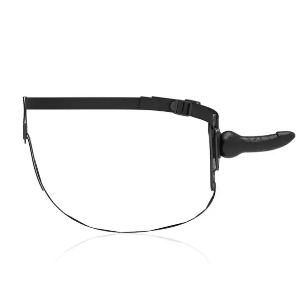 Fetish Submissive Harness - Silicona Negro Realistic 16 cm - Imagen 4