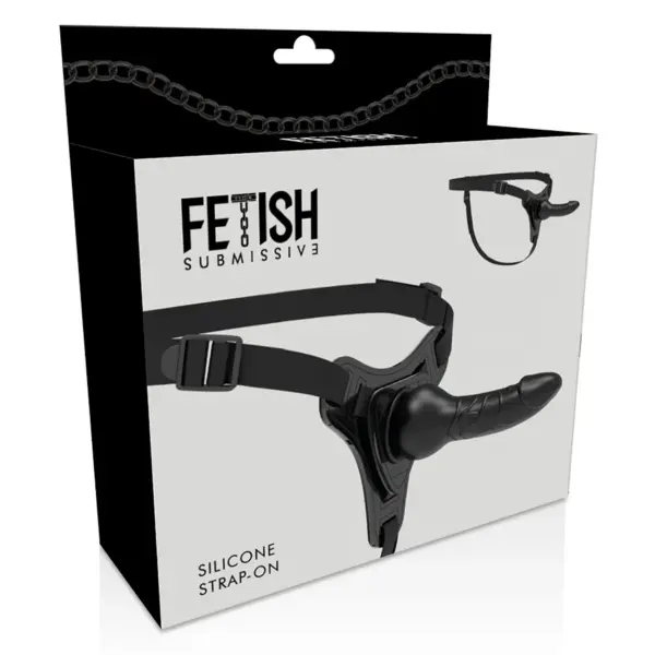 Fetish Submissive Harness - Silicona Negro Realistic 16 cm - Imagen 5