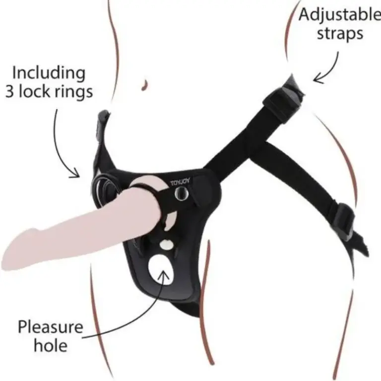 Get Real - Strap-On Pleasure Arnés Negro para Parejas