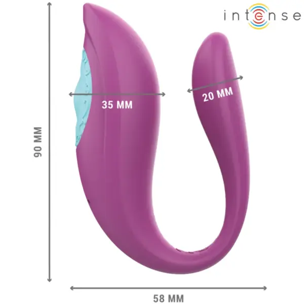 INTENSE - Vibrador U morado con control remoto Annie - Imagen 4