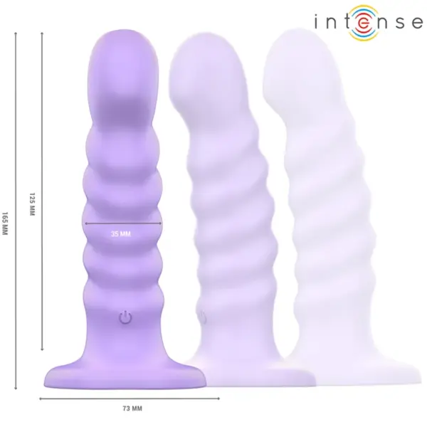 INTENSE - Vibrador Brenda Talla M Diseño en Espiral Morado con Control Remoto - Imagen 2