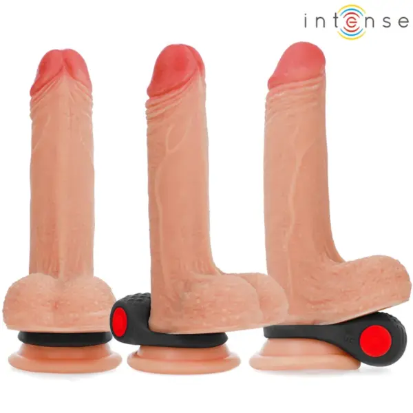 INTENSE - Anillo Vibrador Pene Clover Negro con Control Remoto y 10 Modos de Vibración - Imagen 2