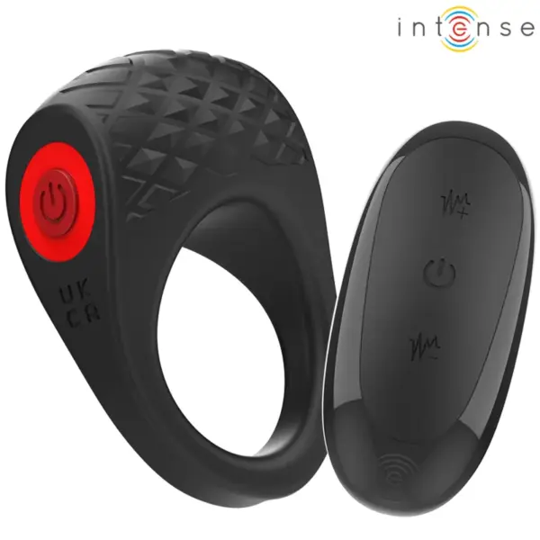 INTENSE - Anillo Vibrador Pene Clover Negro con Control Remoto y 10 Modos de Vibración - Imagen 3