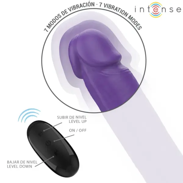 INTENSE - Gunter Dildo Doble Vibrador 40 cm Morado con Control Remoto - Imagen 2