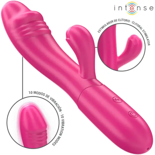 IVY - Vibrador Flexible Rosa con Lengua Estimuladora y 10 Modos de Vibración - Imagen 2