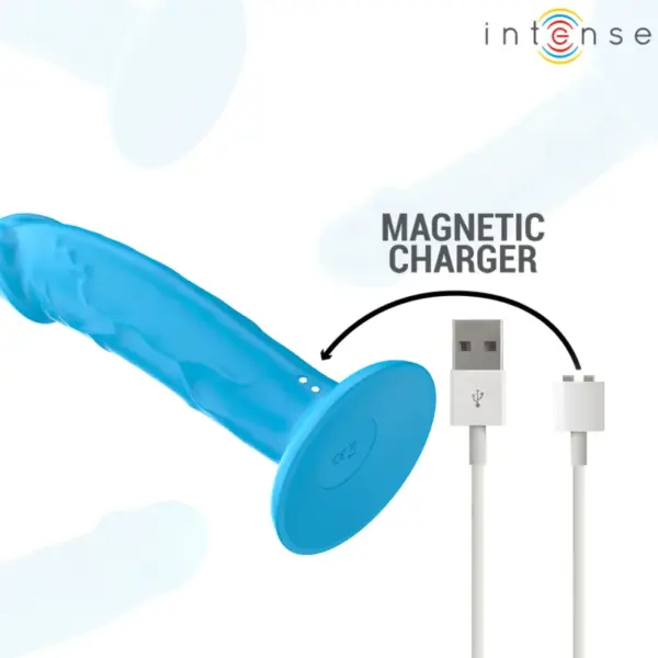 INTENSE - Vibrador Realístico PHOEBE con Control Remoto en Azul - Imagen 6