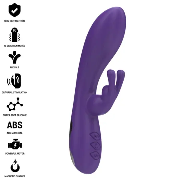 INTENSE - Vibrador rabbit morado con 10 vibraciones