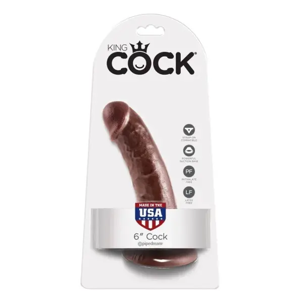 King Cock - Dildo marrón realista de 6" (15.2 cm) - Imagen 2