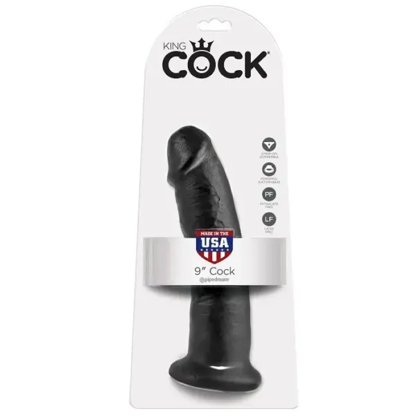 KING COCK - Dildo negro realista de 22.9 cm