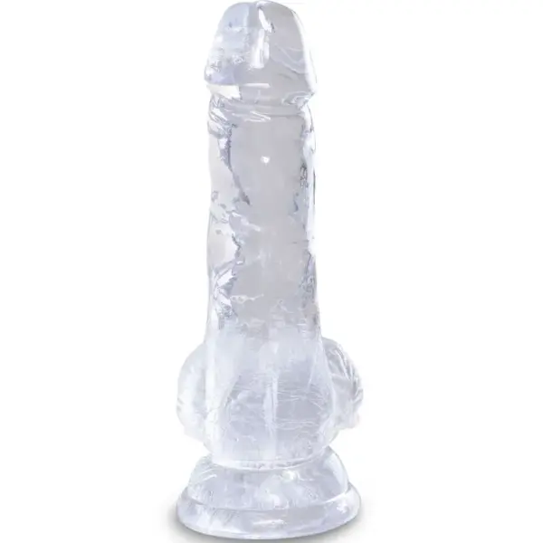 KING COCK - CLEAR PENE REALISTICO CON TESTICULOS 10.1 CM TRANSPARENTE - Imagen 2