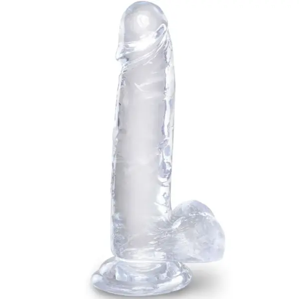 KING COCK - Clear Pene Realista con Testículos 15.2 cm Transparente