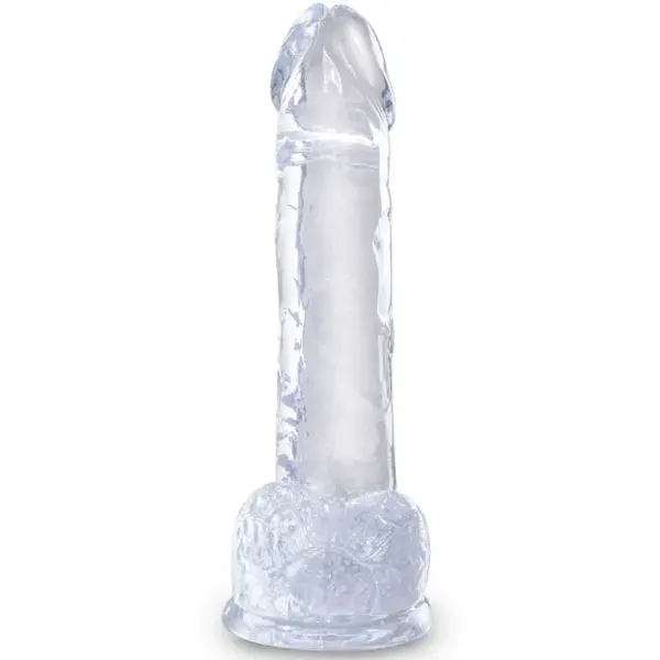 KING COCK - Clear Pene Realista con Testículos 15.2 cm Transparente - Imagen 2
