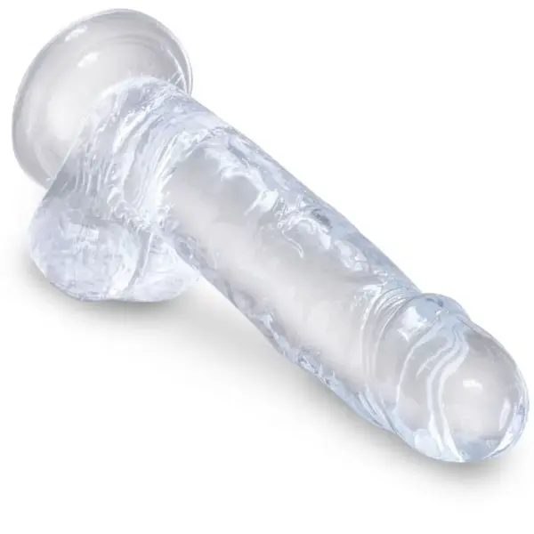 KING COCK - Clear Pene Realista con Testículos 15.2 cm Transparente - Imagen 3