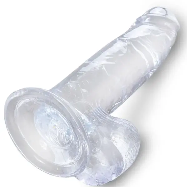 KING COCK - Clear Pene Realista con Testículos 15.2 cm Transparente - Imagen 4