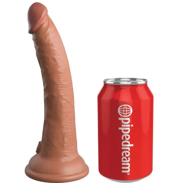 KING COCK - Elite Dildo Realístico Silicona 17.8 cm Caramelo