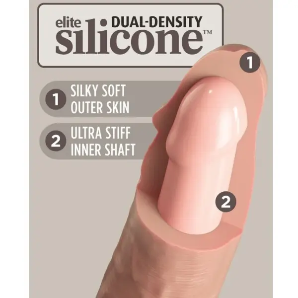 King Cock - Elite Dildo Realista Silicona 20.3 cm - Imagen 4