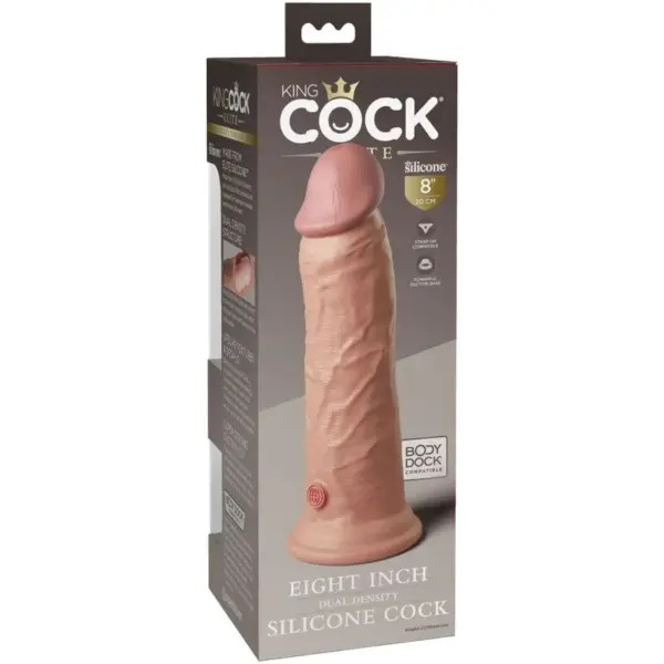 King Cock - Elite Dildo Realista Silicona 20.3 cm - Imagen 6