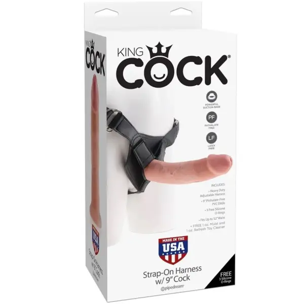 KING COCK - Arnés con Pene Realístico Natural de 22.9 cm - Imagen 4