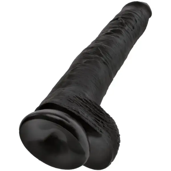 KING COCK - PENE REALISTICO CON TESTICULOS 30.5 CM NEGRO - Imagen 4