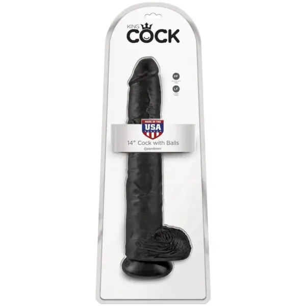 KING COCK - PENE REALISTICO CON TESTICULOS 30.5 CM NEGRO - Imagen 6