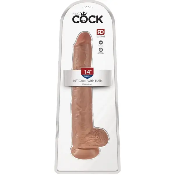 KING COCK - Pene Realístico con Testículos 35.6 cm - Imagen 5