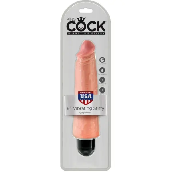 KING COCK - Vibrador Realístico Stiffy 20.3 cm Natural - Imagen 3