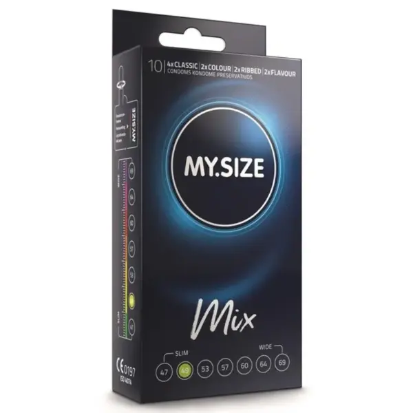 MY SIZE - Mix Preservativos 49 mm, 10 Unidades para el Placer Seguro