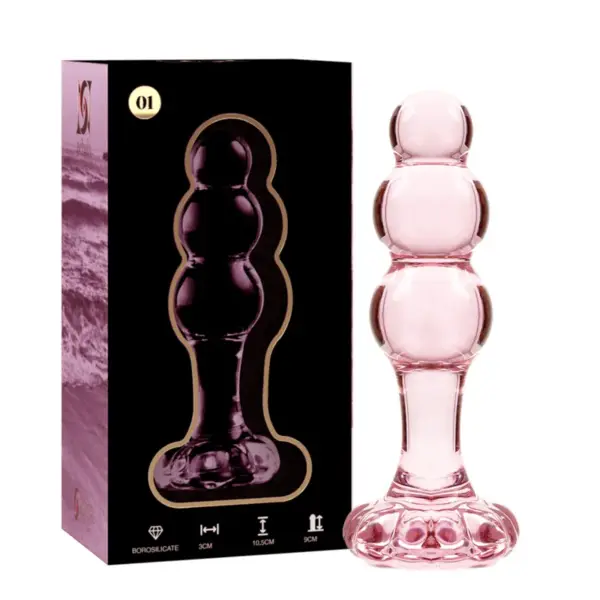 NEBULA SERIES BY IBIZA - Plug Cristal Rosa 10.5 cm - O - 3 cm