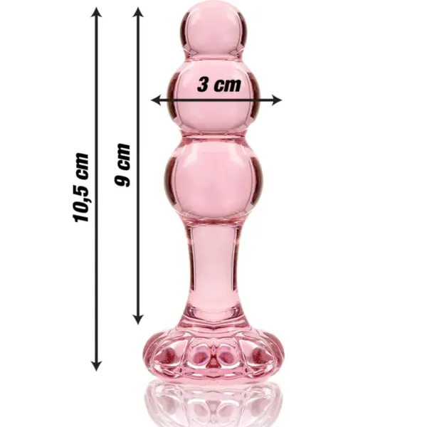 NEBULA SERIES BY IBIZA - Plug Cristal Rosa 10.5 cm - O - 3 cm - Imagen 3