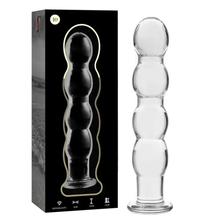 NEBULA SERIES BY IBIZA - Plug anal de cristal transparente de 16.5 cm