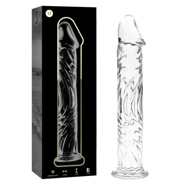 Nebula Series by Ibiza - Dildo Cristal Transparente 17 cm - 3.5 cm